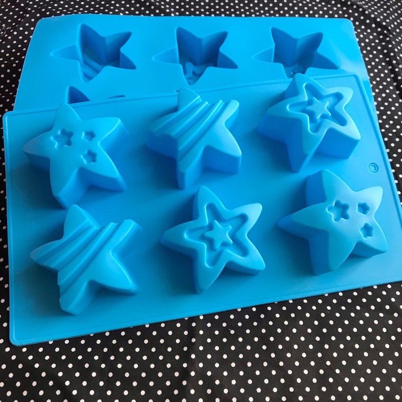 6 cavities star silicone soap mold dessert mold star silicone Etsy