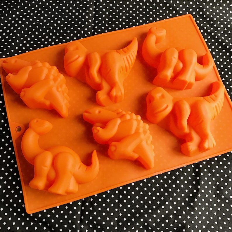 6 Cavities Large Dinosaurs Silicone Soap Mold Insects Silicone Etsy