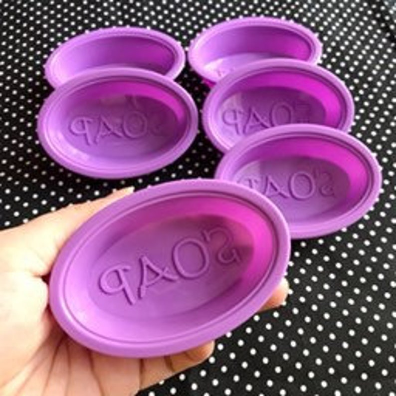 Oval With soap Silicone Soap Mold Oval Soap Mold Etsy