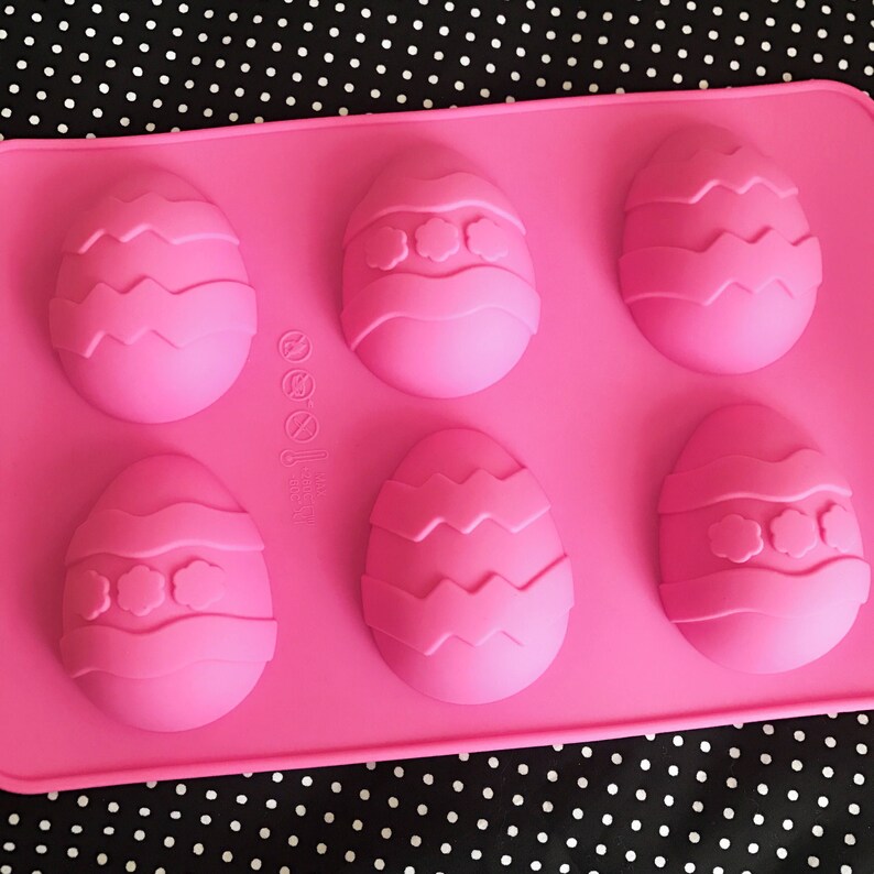 6 Cavities Easter Eggs Silicone Soap Mold Rabbit Soap Mold Etsy