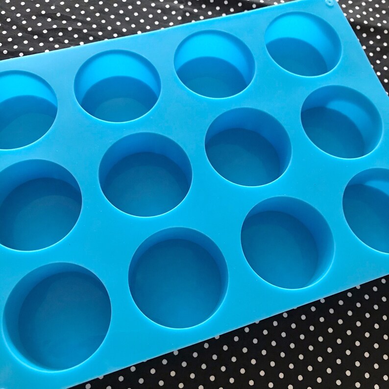 12 Cavities 1.8 Circle Silicone Soap Mold Circle Soap Mold Etsy