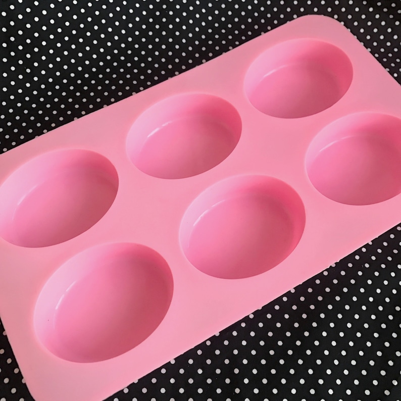 6 cavities Round Edge Oval silicone soap mold Oval soap mold Etsy