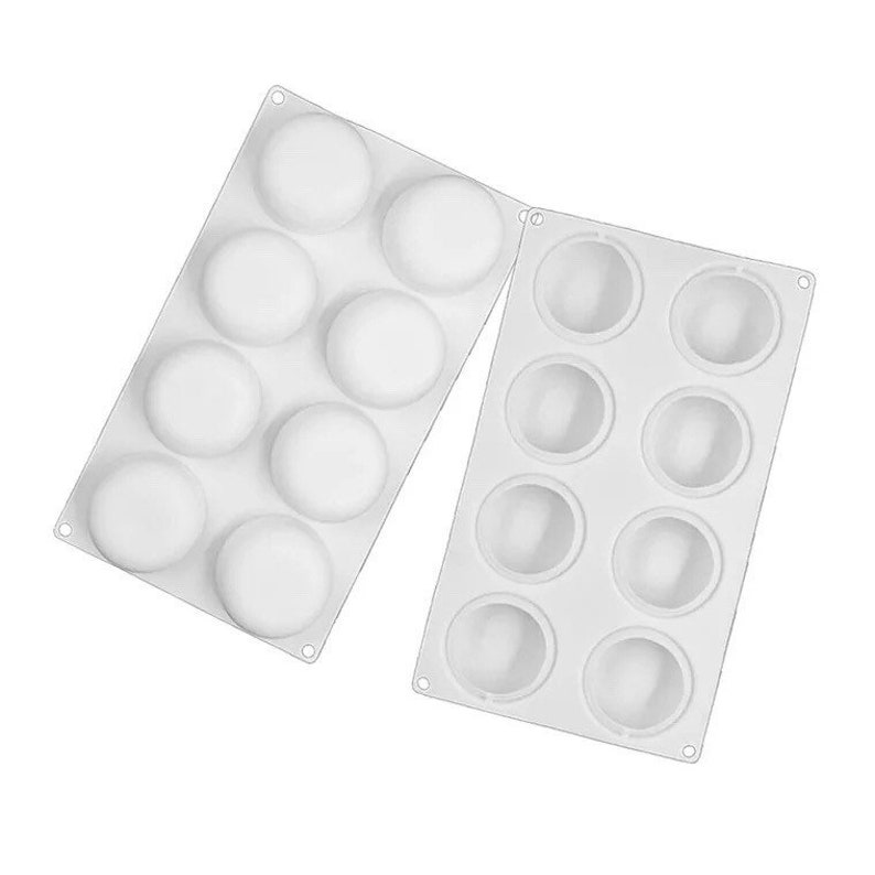 8 cavities Circle silicone soap mold Circle soap mold silicone Etsy