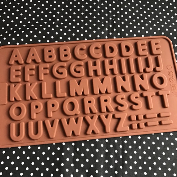 Mini Alphabet Mold, Silicone Chocolate Mold, Mini Letters Mold