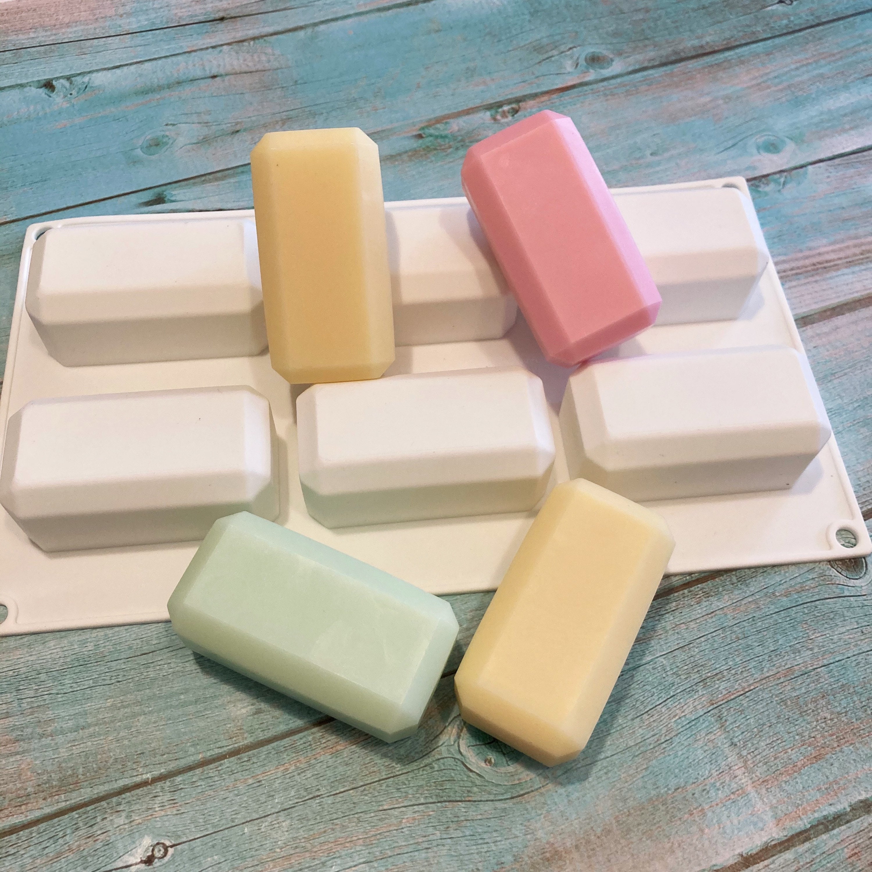 6 cavities rectangle silicone soap mold rectangle soap mold | Etsy