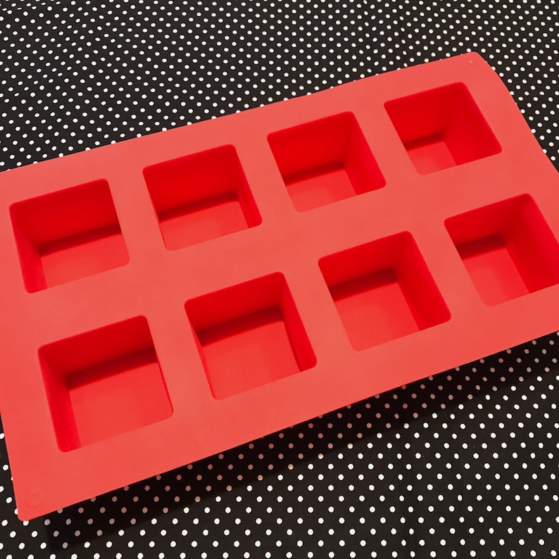 8 cavidades 2x2x2 pulgadas cubo molde de jabón de silicona imagen 7