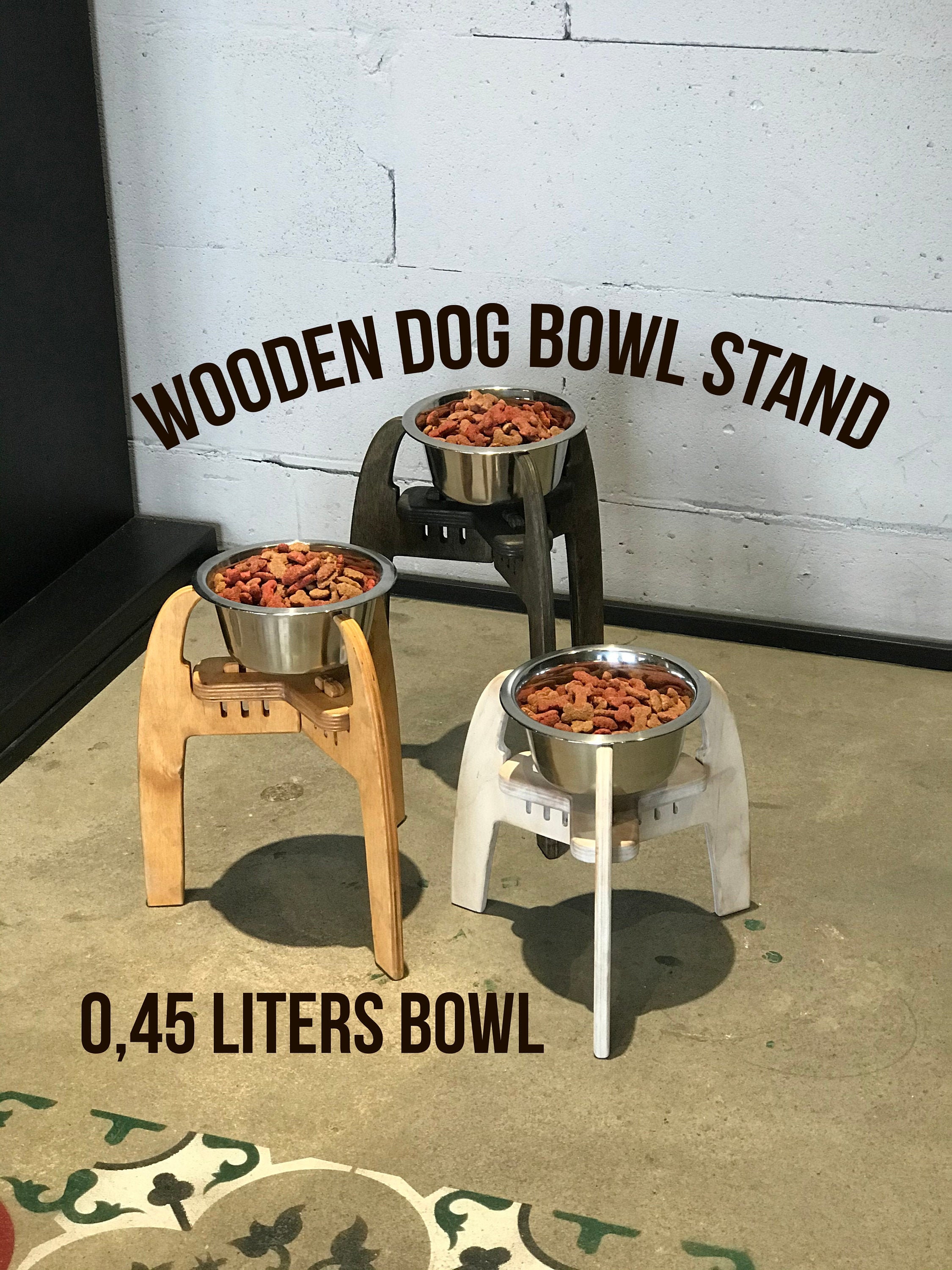 Small Dog bowl 450 ml Elevated Single bowl stand Etsy