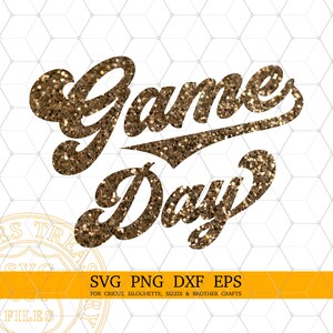 Game Day Tshirt Design Svg Png Dxf Archivos, Deportes Svg Archivos para Cricut y Silhouette, Béisbol, Fútbol, College Game Day Svg Cut Files