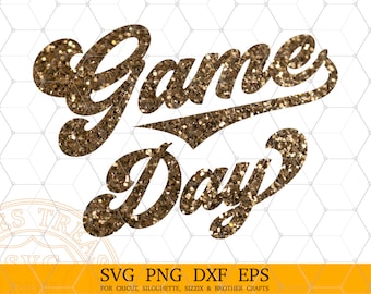 Game Day Tshirt Design Svg Png Dxf Files, Sports Svg Files For Cricut and Silhouette, Baseball, Football, College Game Day Svg Cut Files