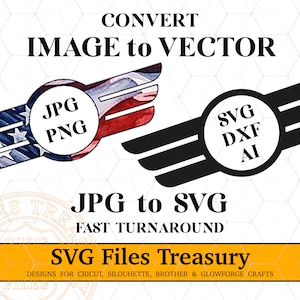 Convert to SVG, Image to Vector, Image to SVG, Photo to Vector graphic, Vectorizing, redraw logo, convert logo, custom svg files