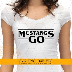 Mustangs Svg, Mustangs Go Svg, Png, Dxf, Eps, Taglia file, Design camicia, File di stampa, Png stampabile, Football Svg, Mustangs Shirt svg