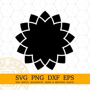 Circle Monogram Frames Svg Png Dxf Eps Cut Files per progetti Cricut e Silhouette Monogramming - MD710, Download digitale
