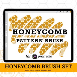 Honeycomb Procreate Pattern Brush Seamless Pattern fill Procreate Brush