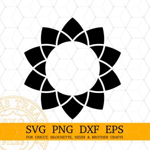 Circle Monogram Frames Svg Png Dxf Eps File di taglio per progetti Cricut e Silhouette Monogramming - MD714