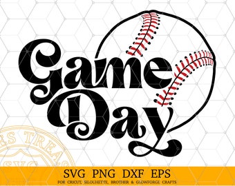 Retro Baseball svg, Game Day Svg, Outline Baseball Mom shirt svg, Sports svg files for Cricut, Silhouette dxf cut file, sublimation image