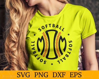 Softball Mom Shirt Design Svg Png Files Softball Mom Monogram, Softball Stitches Svg, Sublimation Printable Png, Svg Files for Cricut