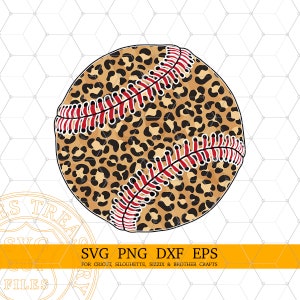 Baseball Svg, Leopard Print Baseball Ball Svg, Sublimation Png Design, Softball Svg, Baseball Stitches Sublimation, Hand Drawn Baseball