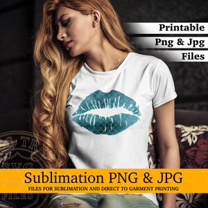 Mermaid Pattern Lips Sublimation Png Design, imágenes imprimibles en formatos de archivo Png y Jpg para proyectos de impresión de camisetas DIY