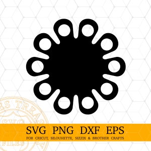 Circle Monogram Frames Svg Png Dxf Eps Cortar archivos para Cricut y Silhouette Monogramming proyectos - MD724