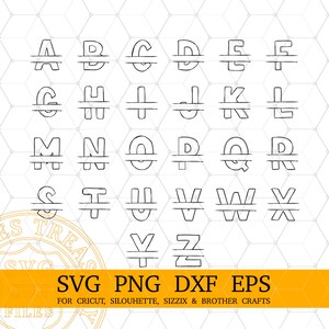Cricut Monogram Fonts Bundle Svg Png Dxf Eps Cut Files, Digital Download Monogram Svg Bundle for Cricut and Silhouette crafting projects
