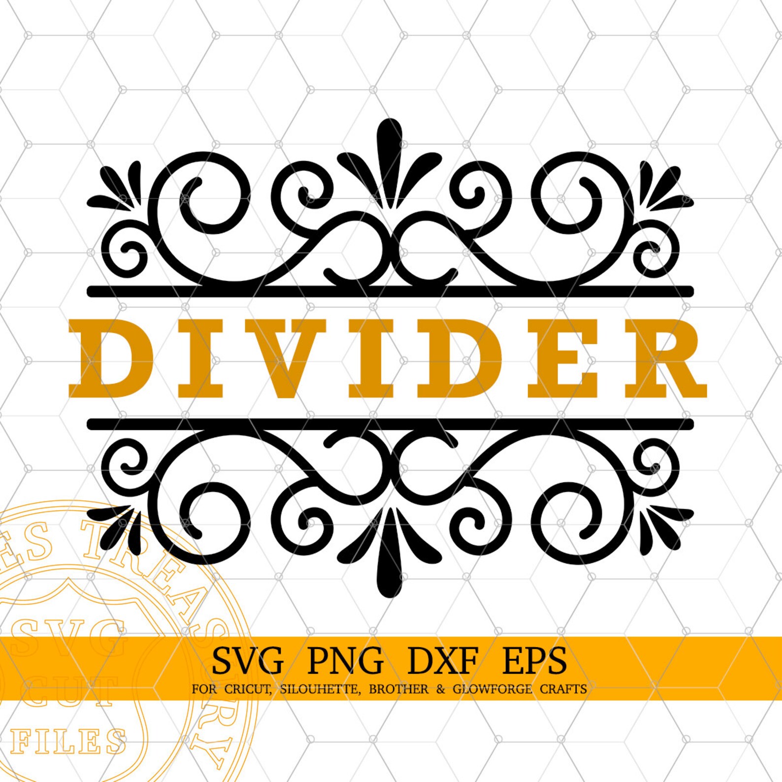 Monogram Divider Divider Svg, Monogram Svg, Floral Family Sign Svg, Split Monogram Frame ...