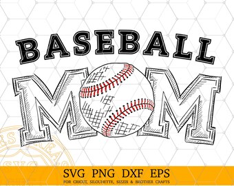 Basebollmamma Png, basebollmamma Svg, basebollmamma, basebollmamma T-shirtdesign, handritad sublimering, utskrivbar Png, Svg-filer för Cricut