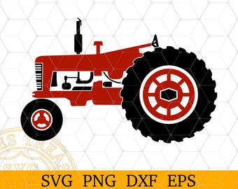 Old Vintage Tractor Svg Png Dxf Eps Cutting and printing files for Cricut and Silhouette crafts and shirt printing, Digital Download design