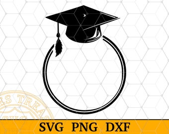Graduation Monogram SVG, Graduation SVG, Class of 2023 svg, 2023 Graduate SVG, Senior 2023 svg, Circle Monogram Graduation Cap Svg Png