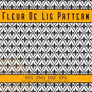 Fleur De Lis Pattern Svg Printable Png Fleur De Lis Background, Svg Files for Cricut, Silhouette, Glowforge Laser Engraving Royal Pattern