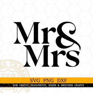 Sr. y Sra. Svg, Boda Svg, Sr. y Sra. Png, Invitación de boda Png, Imágenes prediseñadas de boda