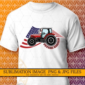 Future Farmer Png, Tractor Png Sublimation Images, Printable tractor Design Dtg, US Flag Tractor Iron On Image for Shirt printing