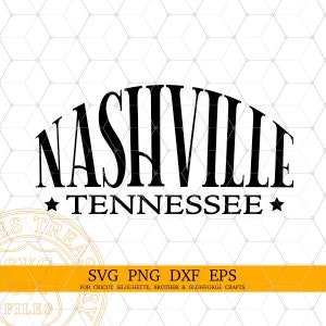 Nashville Tennessee Svg Shirt Design, Svg-bestanden voor Cricut, silhouet, land Svg, Nashville Tennessee Shirt Design