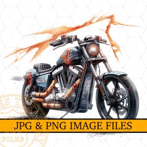 Watercolor Motorcycle Png Harley Png Motorcycle clipart, Biker Wife Shirt Design DTG Transparent Png, Bikers Shirt Design, Rocker Png