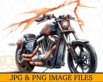 Acuarela Motocicleta Png Harley Png Motocicleta clipart, Biker Wife Shirt Design DTG Transparent Png, Bikers Shirt Design, Rocker Png
