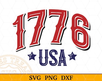 1776 Independence Day SVG, 4th of July 250 Years Patriotic Shirt Design, Retro USA Printable PNG For Cricut and Silhouette