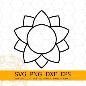 Circle Monogram Frames Svg Png Dxf Eps File di taglio per progetti Cricut e Silhouette Monogramming - MD716