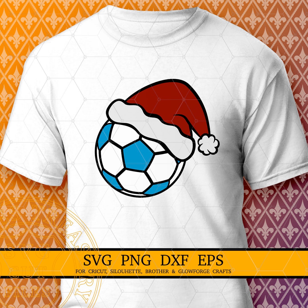 Santa Hat Soccer Ball Svg Files Christmas Soccer Png Soccer Etsy UK