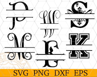 Paquete SVG de fuentes de monograma de Cricut Fuentes de monograma para Cricut Fuente svg de monograma de Vine Archivos de corte svg para Cricut Letras svg de monograma de Silhouette