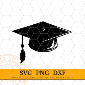 Czapka dyplomowa Mortarboard Svg Png Dxf Pliki do cięcia dla Cricut Silhouette Glowforge