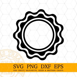 Circle Monogram Frames Svg Png Dxf Eps File di taglio per progetti Cricut e Silhouette Monogramming - MD706