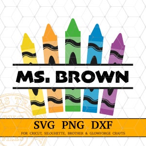 Crayon Split Monogram Svg, Crayon Monogram Svg, Teacher Monogram Svg, Crayon Svg, Crayon Set Svg, Primary Teacher Svg, Crayon Svg Design