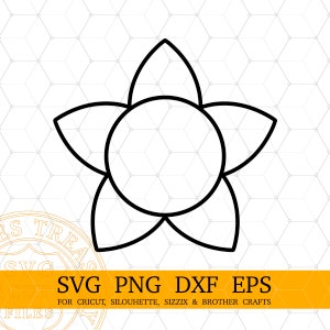 Circle Monogram Frames Svg Png Dxf Eps Cortar archivos para Cricut y Silhouette Monogramming proyectos - MD717