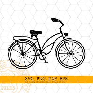 Vintage Bicycle Svg Png Dxf Eps Cut Files per Cricut Maker e Silhouette Cameo, Old Bicycle Svg, Png stampabile, immagine di download digitale
