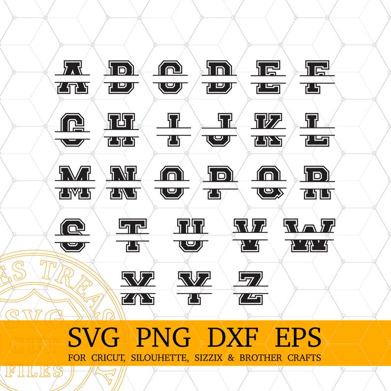 Cricut Monogram Fonts Bundle Svg Png Dxf Eps Cut Files, Digital Download Monogram Svg Bundle for Cricut and Silhouette crafting projects