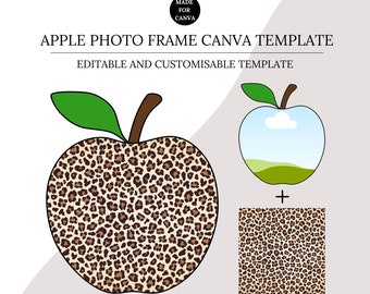 Canva Photo Frame, Apple Photo Frame Canva Template, Editable Photo Fill, Create Your Own Drag and Drop Pattern Canva Teacher Photo Frame