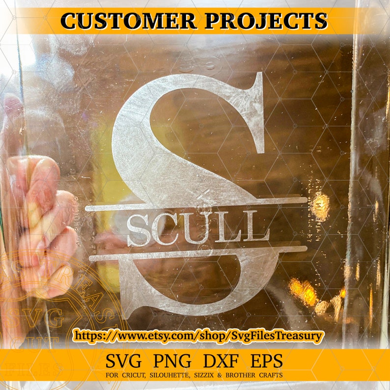 Custom Split Monogram font letters svg png dxf eps files Project, Cricut font, Silhouette font, Traditional Split Letters Svg Cut Files for Cricut
