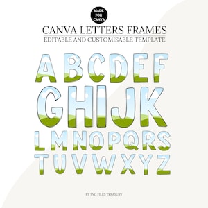 Modelo de moldura Canva, letras de rabiscos esboçados, alfabeto de preenchimento de foto editável, crie seu próprio conjunto alfa de arrastar e soltar Moldura de foto Canva