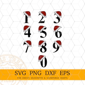 Split Santa Hat Letters Monogram Svg Files, Christmas Alphabet Png, Santa Hat Alphabet, Christmas Monogram Svg, Printable Santa Numbers Svg Png