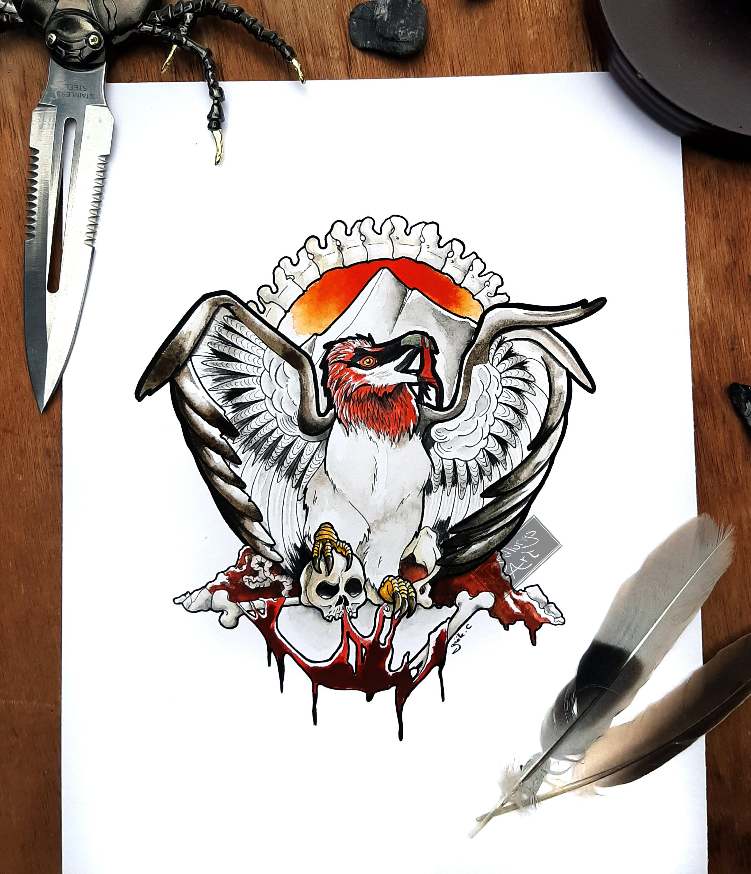 Tattoo uploaded by Ryan Futterman • Vulture zombie • Tattoodo