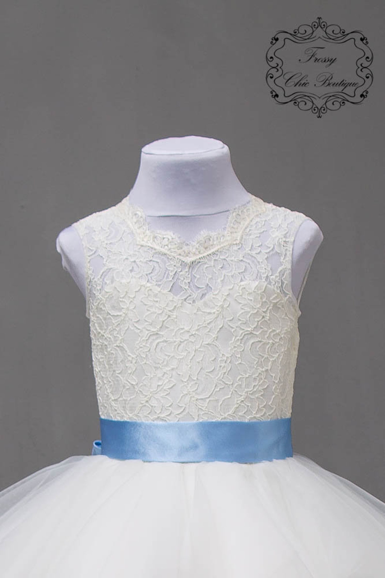 Light Blue Girl Dress Blue Flower Girl Dresses Champagne Dress Etsy